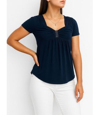 Bluzka damska casual ze sklepu: Pantofelek24.pl w kategorii: Bluzki damskie - zdjęcie 36E097C-33F-2866_32852