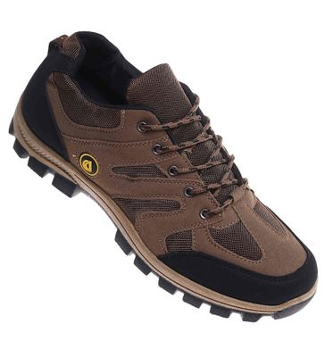 Buty trekkingowe męskie jesienne sportowe - brązowy ze sklepu: Pantofelek24.pl w kategorii: Buty trekkingowe męskie