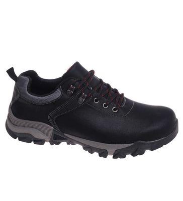 Buty trekkingowe męskie sportowe sznurowane - czarny ze sklepu: Pantofelek24.pl w kategorii: Buty trekkingowe męskie