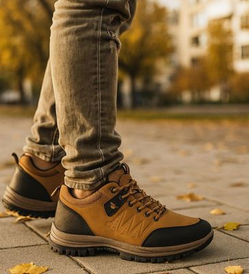 brązowy Buty trekkingowe męskie ze sklepu: Pantofelek24.pl w kategorii: Buty trekkingowe męskie