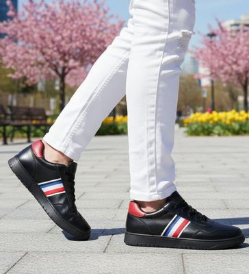 biały Trampki męskie sportowe ze sklepu: Pantofelek24.pl w kategorii: Trampki męskie