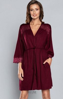 Italian Fashion - Szlafrok damski elegancki ze sklepu: intimiti.pl w kategorii: Szlafroki damskie - zdjęcie 3B4B001-93A-4736_135993