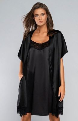 Szlafrok damski z koronką Italian Fashion ze sklepu: intimiti.pl w kategorii: Szlafroki damskie - zdjęcie 3B4B001-93A-4736_156545