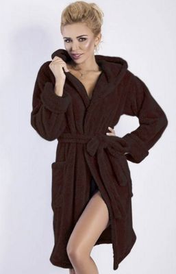DKAREN - Szlafrok damski elegancki gładki ze sklepu: intimiti.pl w kategorii: Szlafroki damskie - zdjęcie 3B4B001-93A-4736_180372
