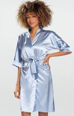 DKAREN - Szlafrok damski bez wzorów elegancki ze sklepu: intimiti.pl w kategorii: Szlafroki damskie - zdjęcie 3B4B001-93A-4736_192535