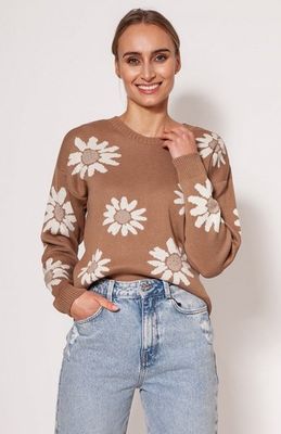 Sweter damski na wiosnę MKM ze sklepu: intimiti.pl w kategorii: Swetry damskie - zdjęcie 3B4B001-93A-4736_215726