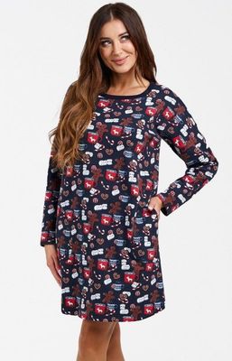 Koszula nocna w nadruki Italian Fashion ze sklepu: intimiti.pl w kategorii: Koszule nocne - zdjęcie 3B4B001-93A-4736_226020