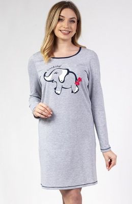 Koszula nocna casual w nadruki Regina ze sklepu: intimiti.pl w kategorii: Koszule nocne - zdjęcie 3B4B001-93A-4736_235157