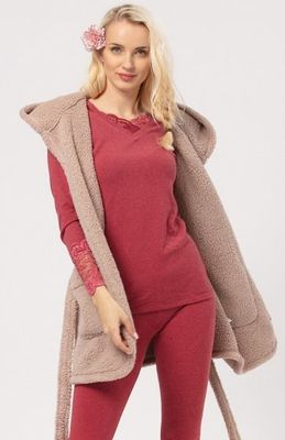 Key - Szlafrok damski casualowy bez wzorów ze sklepu: intimiti.pl w kategorii: Szlafroki damskie - zdjęcie 3B4B001-93A-4736_238450