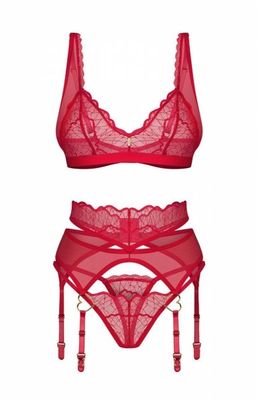 Komplet bielizny damskiej z haftem Obsessive ze sklepu: intimiti.pl w kategorii: Komplety bielizny damskiej - zdjęcie 3B4B001-93A-4736_240974