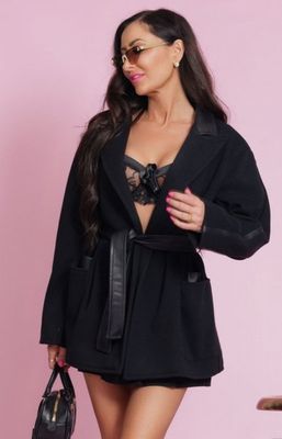 Płaszcz damski casual wiosenny Elizabeth ze sklepu: intimiti.pl w kategorii: Płaszcze damskie - zdjęcie 3B4B001-93A-4736_243151