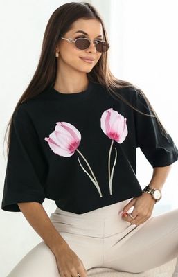 Bluzka damska wiosenna Lara Fashion ze sklepu: intimiti.pl w kategorii: Bluzki damskie - zdjęcie 3B4B001-93A-4736_243449