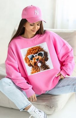 Bluza damska w stylu młodzieżowym Lara Fashion ze sklepu: intimiti.pl w kategorii: Bluzy damskie - zdjęcie 3B4B001-93A-4736_244342