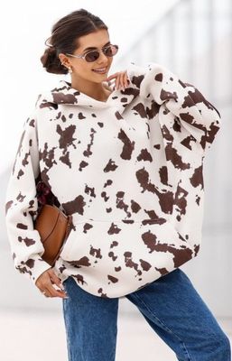 Lara Fashion - Bluza damska w stylu młodzieżowym ze sklepu: intimiti.pl w kategorii: Bluzy damskie - zdjęcie 3B4B001-93A-4736_252068