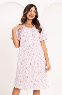 Koszula nocna w kwiaty casual Regina ze sklepu: intimiti.pl w kategorii: Koszule nocne - zdjęcie 3B4B001-93A-4736_253762