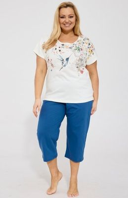 Piżama w kwiaty Cornette ze sklepu: intimiti.pl w kategorii: Piżamy damskie - zdjęcie 3B4B001-93A-4736_254869