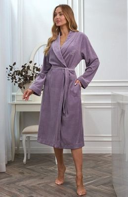 Szlafrok damski z haftami casual l&amp;l ze sklepu: intimiti.pl w kategorii: Szlafroki damskie - zdjęcie 3B4B001-93A-4736_255219