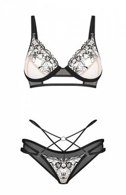 Komplet bielizny damskiej z haftem Obsessive ze sklepu: intimiti.pl w kategorii: Komplety bielizny damskiej - zdjęcie 3B4B001-93A-4736_256939