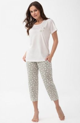 Piżama w kwiaty casual Luna ze sklepu: intimiti.pl w kategorii: Piżamy damskie - zdjęcie 3B4B001-93A-4736_258727