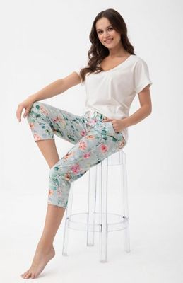 Piżama w kwiaty Luna ze sklepu: intimiti.pl w kategorii: Piżamy damskie - zdjęcie 3B4B001-93A-4736_258732