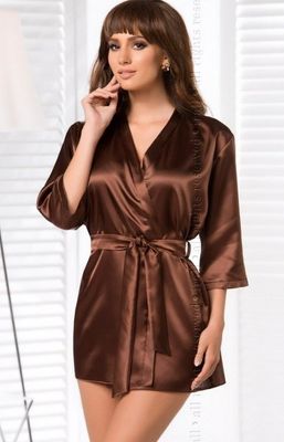 Szlafrok damski elegancki gładki Irall ze sklepu: intimiti.pl w kategorii: Szlafroki damskie - zdjęcie 3B4B001-93A-4736_62535