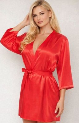 Szlafrok damski bez wzorów elegancki Irall ze sklepu: intimiti.pl w kategorii: Szlafroki damskie - zdjęcie 3B4B001-93A-4736_66783