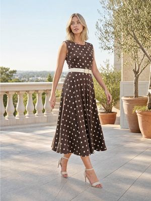 Potis &amp; Verso - Sukienka rozkloszowana na wiosnę ze sklepu: Eye For Fashion w kategorii: Sukienki - zdjęcie 3C9BB14-4A0-7058_19074