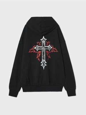 czarny Bluza męska młodzieżowa ze sklepu: Cropp w kategorii: Bluzy męskie