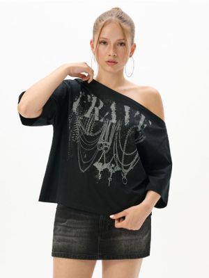 Bluzka damska w stylu młodzieżowym ze sklepu: Cropp w kategorii: Bluzki damskie - zdjęcie 4198BBB-532-6969_056KB-99X