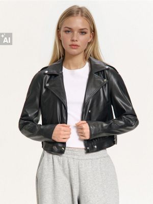 Kurtka damska w rockowym stylu ze sklepu: Cropp w kategorii: Kurtki damskie - zdjęcie 4198BBB-532-6969_070FL-99X