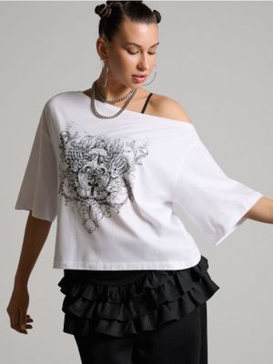 Bluzka damska w stylu młodzieżowym ze sklepu: Cropp w kategorii: Bluzki damskie - zdjęcie 4198BBB-532-6969_070KB-00X