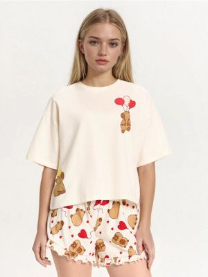 Piżama casualowa ze sklepu: Cropp w kategorii: Piżamy damskie - zdjęcie 4198BBB-532-6969_145IF-01X