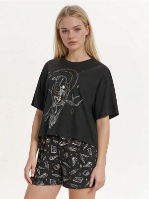 Piżama w nadruki ze sklepu: Cropp w kategorii: Piżamy damskie - zdjęcie 4198BBB-532-6969_155IF-99X