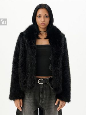 Futro damskie jesienne ze sklepu: Cropp w kategorii: Futra damskie - zdjęcie 4198BBB-532-6969_193KA-99X