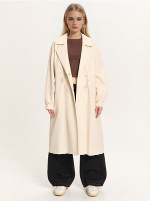 Płaszcz damski na jesień casual ze sklepu: Cropp w kategorii: Płaszcze damskie - zdjęcie 4198BBB-532-6969_420HX-08X