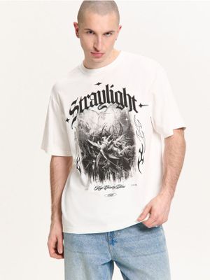 T-shirt męski młodzieżowy ze sklepu: Cropp w kategorii: T-shirty męskie - zdjęcie 4198BBB-532-6969_457HY-01X
