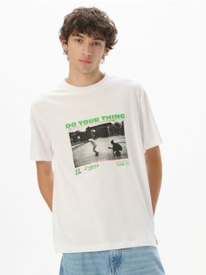 T-shirt męski młodzieżowy ze sklepu: Cropp w kategorii: T-shirty męskie - zdjęcie 4198BBB-532-6969_521DE-00X