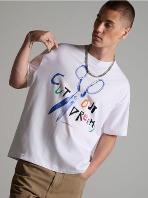 T-shirt męski młodzieżowy ze sklepu: Cropp w kategorii: T-shirty męskie - zdjęcie 4198BBB-532-6969_524DE-00X