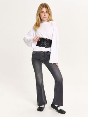 Jeansy damskie w miejskim stylu ze sklepu: Cropp w kategorii: Jeansy damskie - zdjęcie 4198BBB-532-6969_525HX-99J