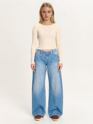 Jeansy damskie casual ze sklepu: Cropp w kategorii: Jeansy damskie - zdjęcie 4198BBB-532-6969_527HX-50J