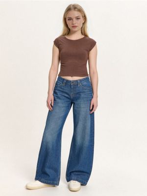 Jeansy damskie na wiosnę ze sklepu: Cropp w kategorii: Jeansy damskie - zdjęcie 4198BBB-532-6969_527HX-55J