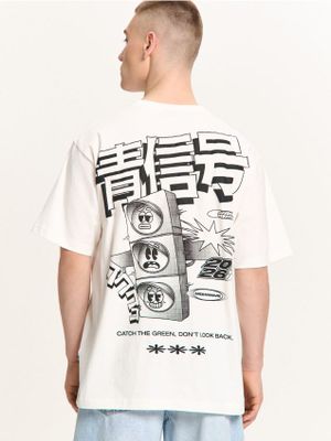 T-shirt męski młodzieżowy ze sklepu: Cropp w kategorii: T-shirty męskie - zdjęcie 4198BBB-532-6969_540HY-01X