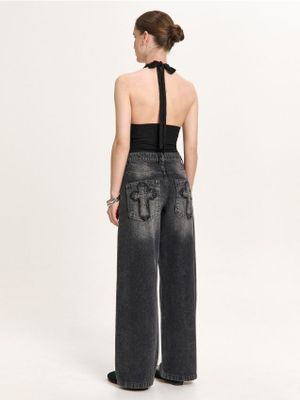 Jeansy damskie na wiosnę ze sklepu: Cropp w kategorii: Jeansy damskie - zdjęcie 4198BBB-532-6969_559HX-99J