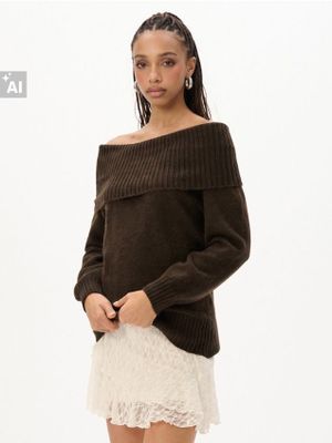 Sweter damski na zimę ze sklepu: Cropp w kategorii: Swetry damskie - zdjęcie 4198BBB-532-6969_646KA-88X