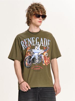T-shirt męski młodzieżowy ze sklepu: Cropp w kategorii: T-shirty męskie - zdjęcie 4198BBB-532-6969_671HY-78X