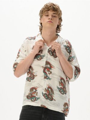 Koszula męska w stylu młodzieżowym na wiosnę ze sklepu: Cropp w kategorii: Koszule męskie - zdjęcie 4198BBB-532-6969_718KD-00X