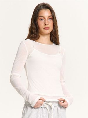 Bluzka damska ze sklepu: Cropp w kategorii: Bluzki damskie - zdjęcie 4198BBB-532-6969_765FL-01X