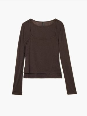 Bluzka damska jesienna casual ze sklepu: Cropp w kategorii: Bluzki damskie - zdjęcie 4198BBB-532-6969_765FL-88X