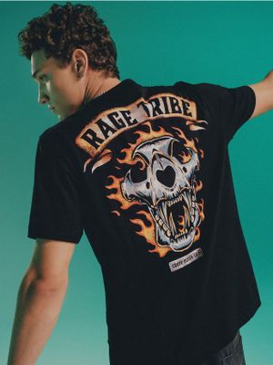 T-shirt męski młodzieżowy ze sklepu: Cropp w kategorii: T-shirty męskie - zdjęcie 4198BBB-532-6969_781HY-99X