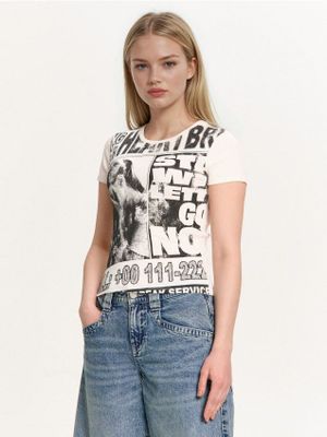 Bluzka damska ze sklepu: Cropp w kategorii: Bluzki damskie - zdjęcie 4198BBB-532-6969_796FL-09X
